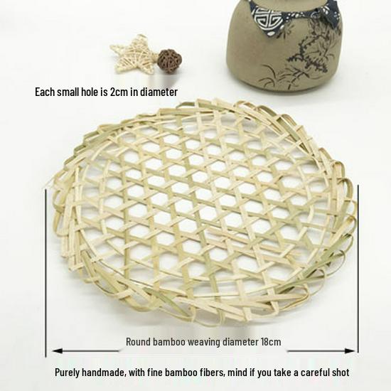 Handmade Bamboo Sieve - Creative Woven Kitchen Decoration