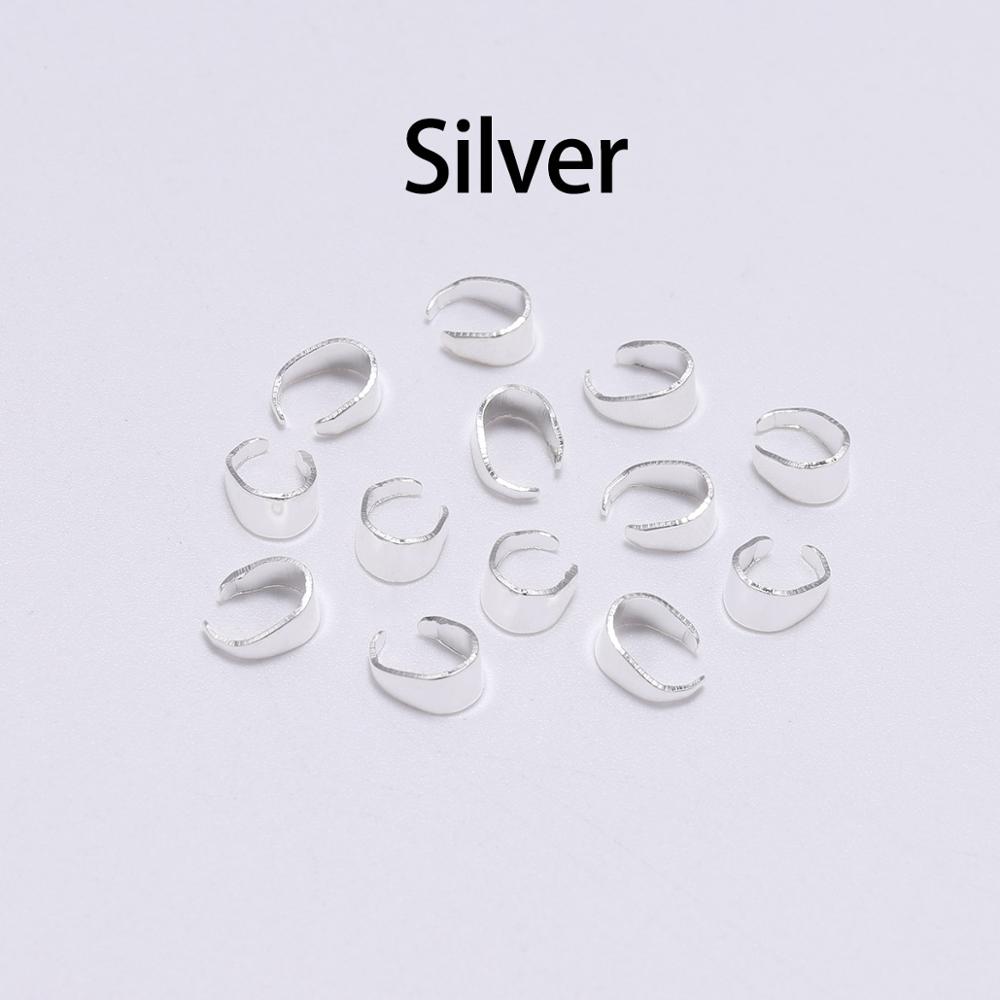 50 stk anheng spenner Krokklemmer Klypebøyler Bail Bead Halskjede anheng Koblinger For smykker å lage Funn Connector DIY