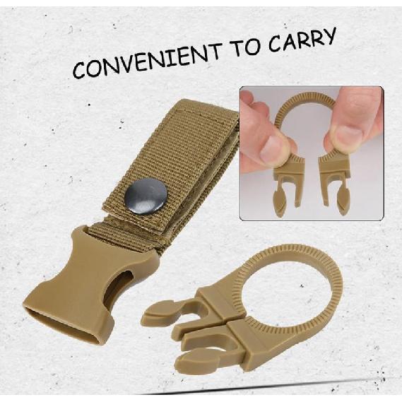 2pcs Waterbottle Buckle Hook Nylon Webbing Buckle Hook for Going Out Climb Backpack Hanger Camp Water Bottle Holder Clip Cup Holders 5