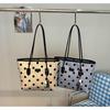 Stylish Polka Dot Large Capacity Tote: Versatile, Fashionable Handheld & Shoulder Bag for Commuting.