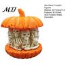 PLA Skull Pumpkin Ornament 3D Printed Figurine, Gothic Skeleton Statue, Horror Decor Creepy for Home Office Holiday Party Statue