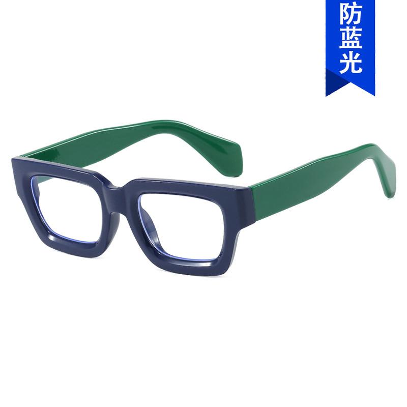 European and American small frame glasses frame anti-blue light women's new trendy square glasses frame personalized ins flat mirror
