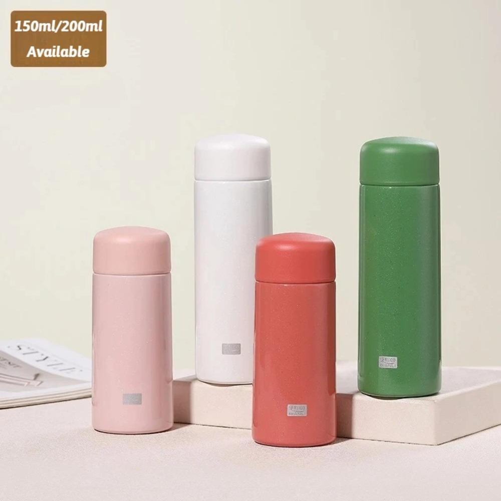 200ml Portable Thermos Cup with Tea Strainer 304 Stainless Steel Vacuum Thermal Insulation Pocket Cup Mini Water Bottle