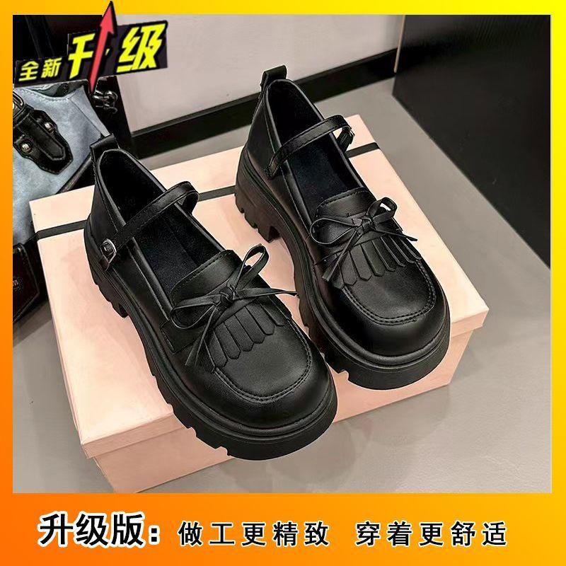 Retro British Style Comfortable Bow Single Shoes Women's Fashion Foreign Style with Skirt Small Leather Shoes Women's 2025 Spring and Summer New