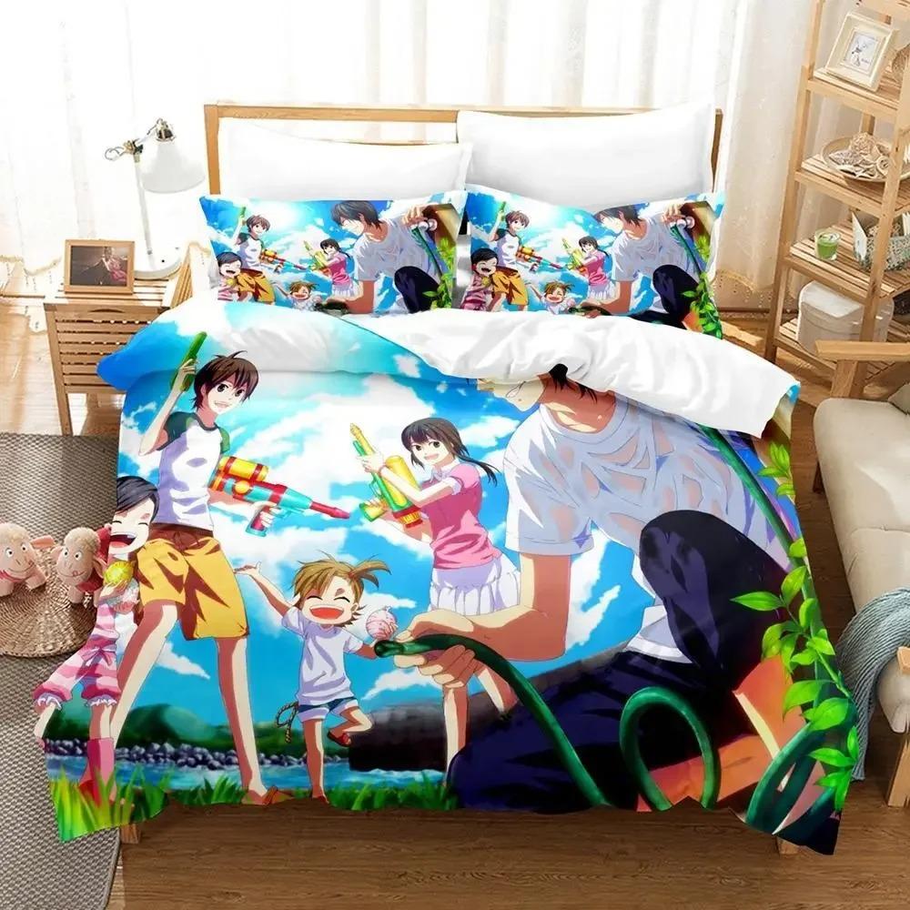 Barakamon Bedding Set Single Twin Full Queen King Size Bed Set Adult Kid Bedroom Duvet Cover Sets 3D Anime Bed Sheet Set