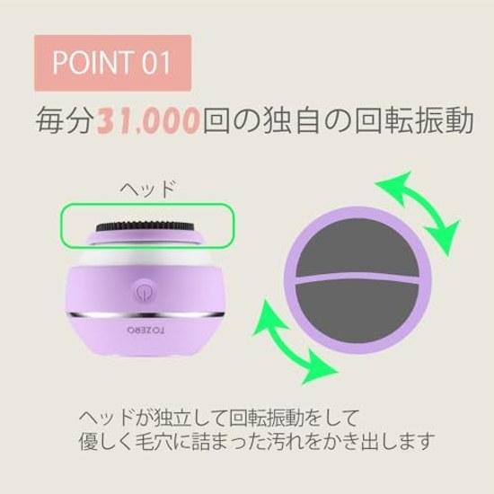 ZERO Electric Facial Cleansing Brush EMS Pore Waterproof Sonic Vibration Ion Beautiful Skin Exfoliation Sebum Dirt Blackheads Dullness Spots Wrinkles
