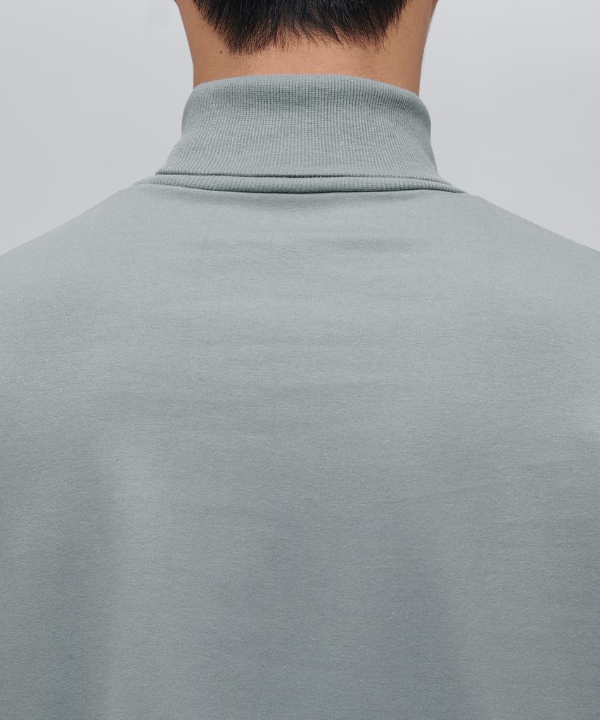 MUSINSA STANDARD Ponte Turtleneck Long Sleeve T-Shirt [Medium Gray]
