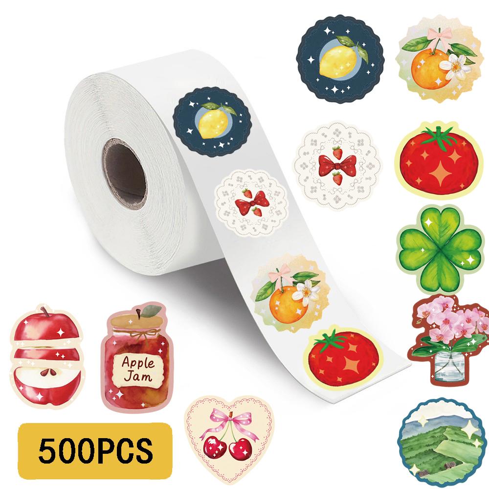 

500 шт. Милые овощи фрукты рулонные наклейки блокнот мультяшный ноутбук багаж ретро искусство скейтборд телефон водонепроницаемая наклейка