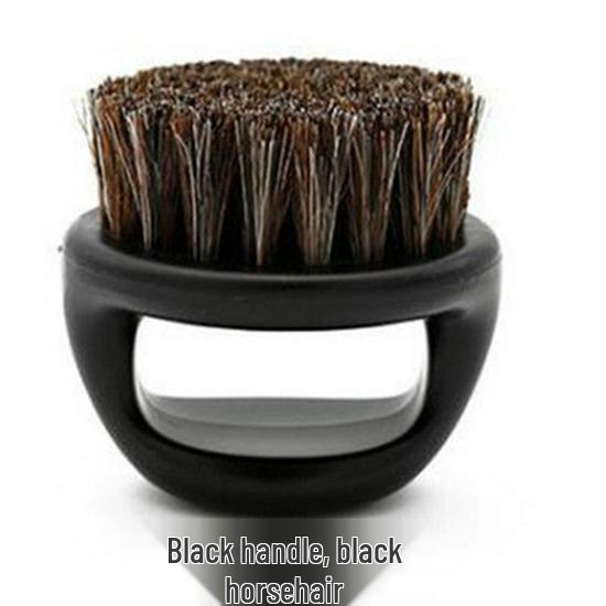 

Horseshoe Handle-Free Wenge Beard & Shoe Brush with Horsehair and Soft Pig Bristles