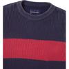 Thisisneverthat FW24 Color Block Ribbed Edge Casual Comfortable Crew Neck Striped Sweater Unisex sweater TN243KKNPK01NAV