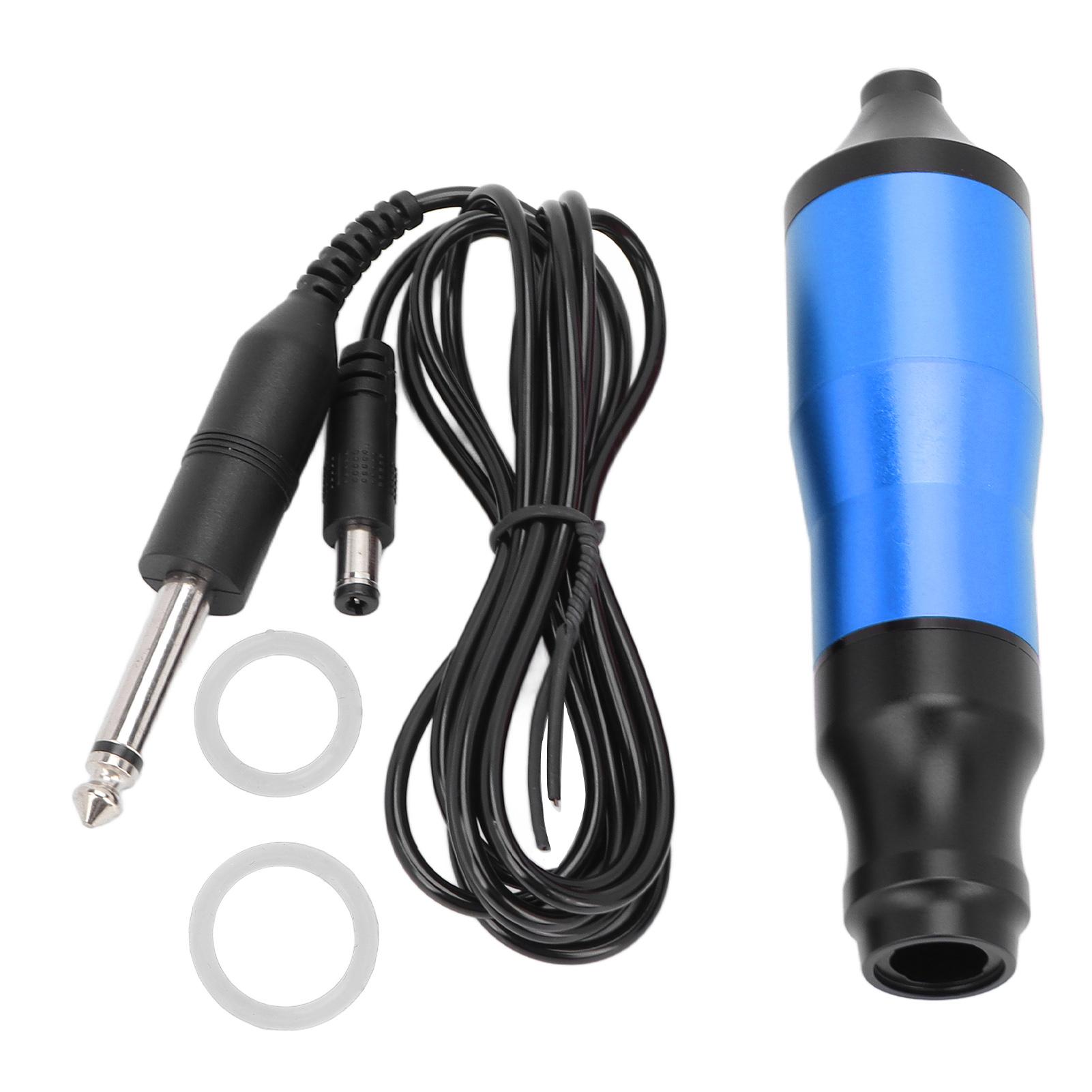 

Профессиональная роторная ручка для татуировки из алюминиевого сплава с клипсой постоянного тока, лайнером, шейдером, тату-машинкой PenSilver синий