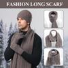 Men's Winter Plus Velvet Knitted Hat, Scarf & Gloves Set - Thick, Cold-Proof for Outdoor Cycling.