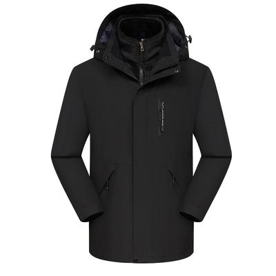 Thickened Silver Fox Velvet Liner Windproof and Waterproof Mountaineering Outdoor Jacket Three-in-one Work Clothes Logo