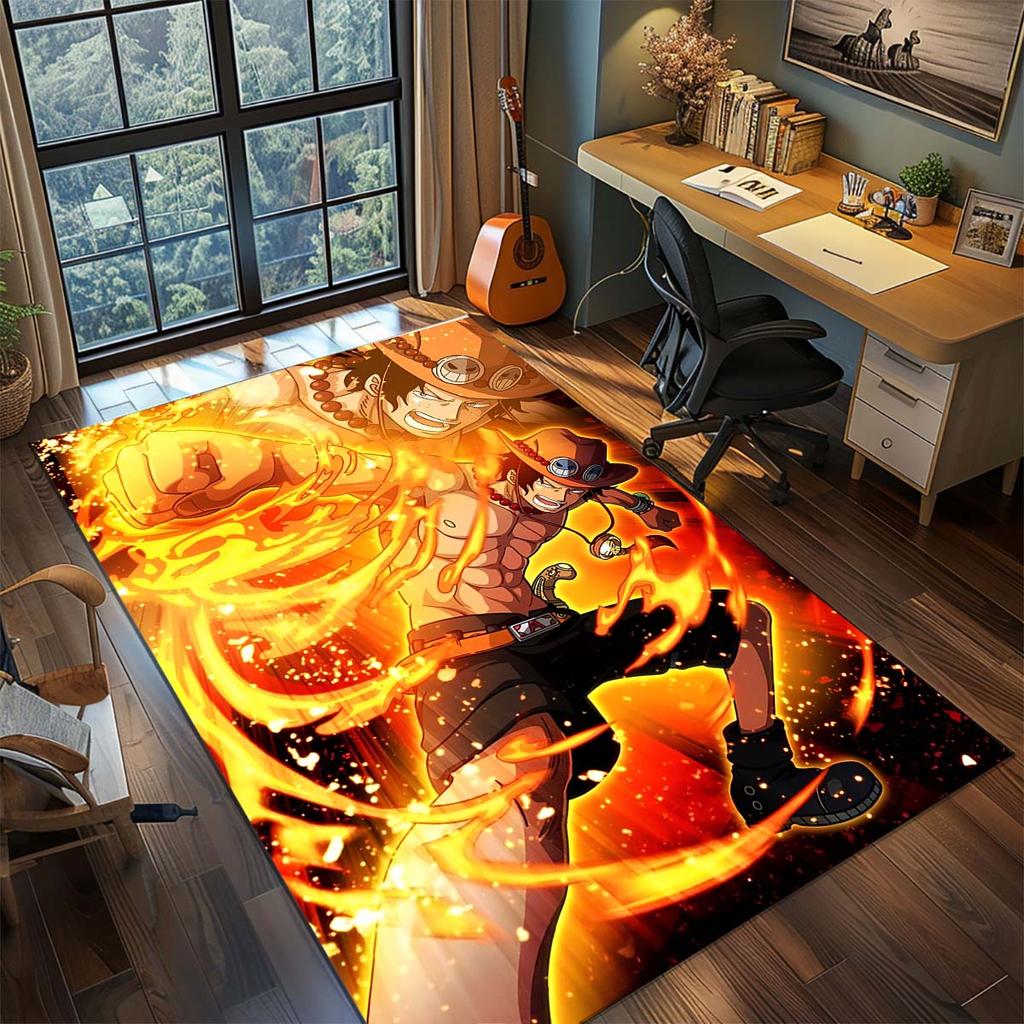 One Piece Anime Rug Carpet Large Area Rug Non Slip Washable Floor Mat Gamer Room Bedroom Home Decor -QJY