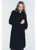 2024 European & American Women's Turn-Down Collar Long-Sleeve Button-Embellished Medium-Length Coat