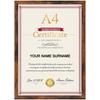 GIFT GARDEN A4 Picture Photo Photo Wall Stand 1 Brown Frame, Award, Frame, Certificate, Appreciation, Decoration, Hanging, Included, Piece,