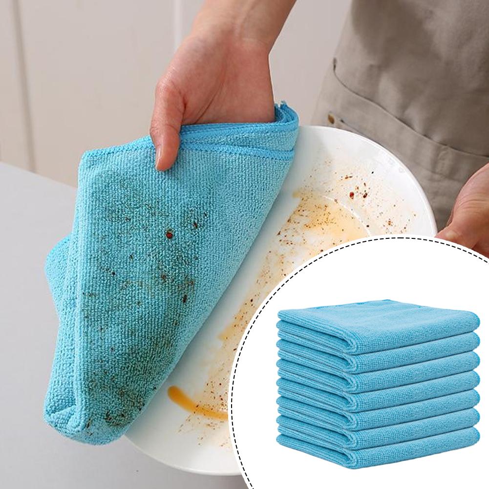 20pcs Car Wash Cloth Microfiber Super Absorbent Dish Towel Kitchen Bathroom Cleaning Rag Household Cleaning Accessories Tool