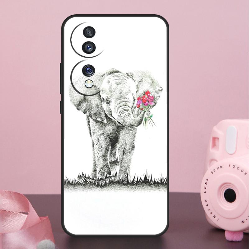 Cute Elephant Case For Honor Magic 8 Pro 5 6 7 Pro X9a X9b X9c X9d X8a X8b X8c 50 70 90 200 400 Lite Cover