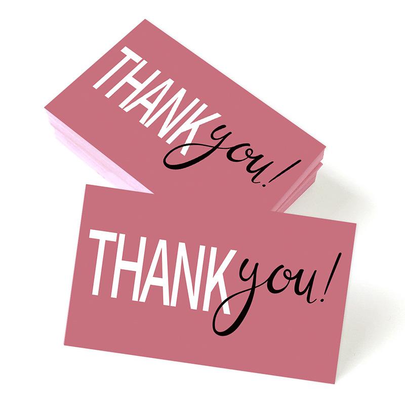 50/100pcs/pack Thank You Cards Gift Gift Holiday Greeting Cards Wedding Business Party Invitation