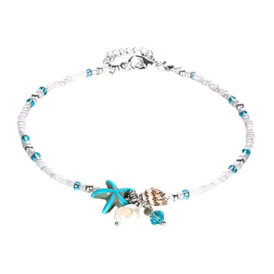 

Бохо Леди Очарование морской звезды из бисера Босоножки Сандалии Цепочка для ног Браслет на щиколотке