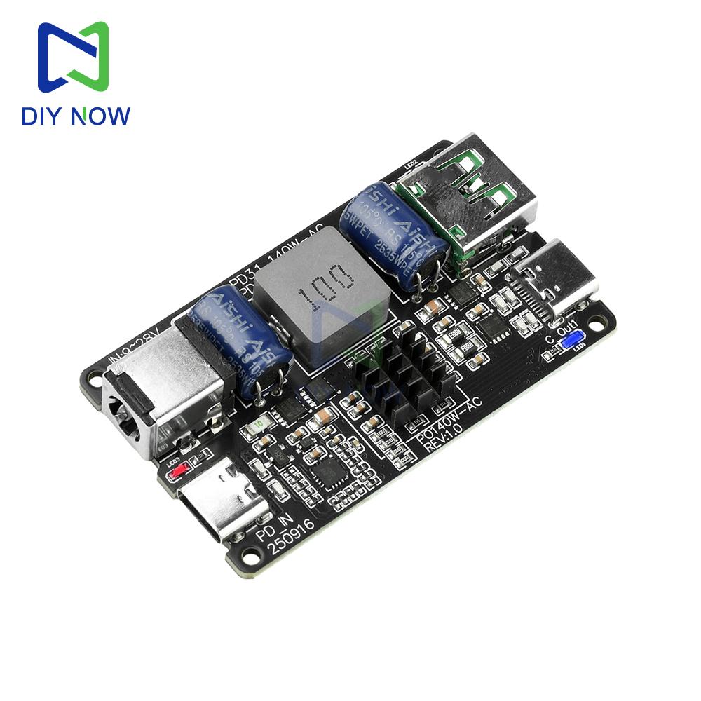 PD 140W High-Power DC Step-Down Charging Module Dual-Port Fast USB Charger Full Protocol Fast Charging PD3.1, QC3.0, QC4, QC4+