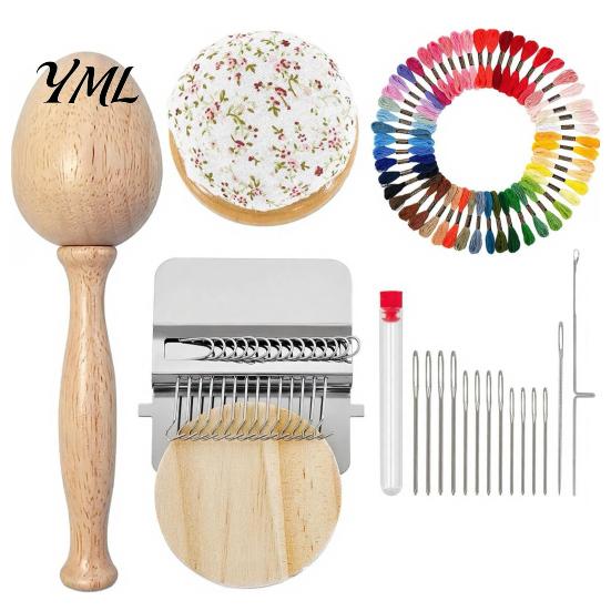 Kit Telaio per Riparazioni Rapide Speed Weave, Mini Telaio a 14 Ganci Stile Speedweve con Strumento Portatile per Cucire per Riparare Buchi, Fungo/Uovo per Riparazioni,