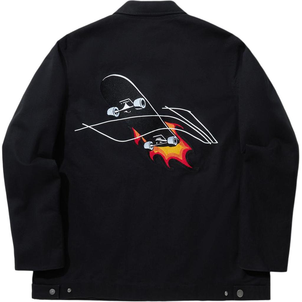 Li Ning Skateboard Series Lockere Lässige Bequeme Jacke Herrenjacken Schwarz AFDUA65-1