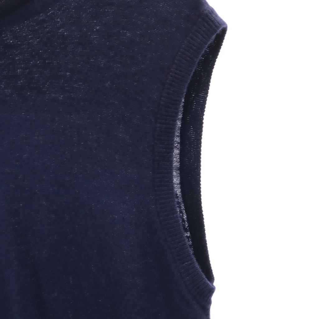 Mizuiro ind Hochgradiger Strickweste mit langem Schlitz F Marineblau Damen Gebraucht