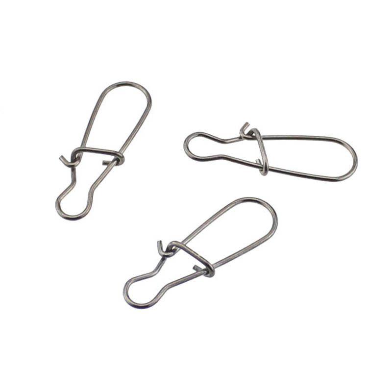 Premium Stainless Steel Fishing Fastlock Needle Swivels Snap Duo-lock Hooks Tackle Set Of 100