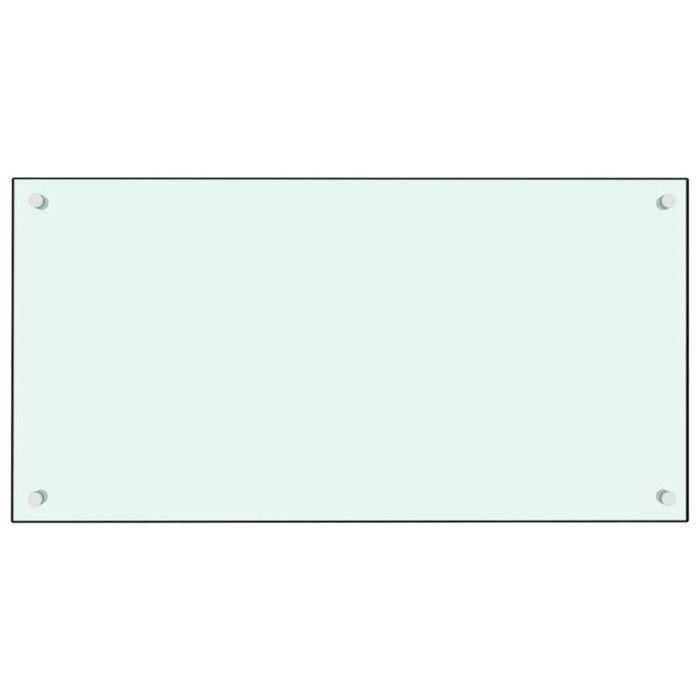 Kitchen Backsplashes 2 Pcs White 80x40 Cm Tempered Glass