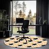 Johnny Bravo Printed Round Rug Carpet Chair Rug Area Rug Entryway Doormats,for Office Chair Living Room Bedroom Kitchen Room.