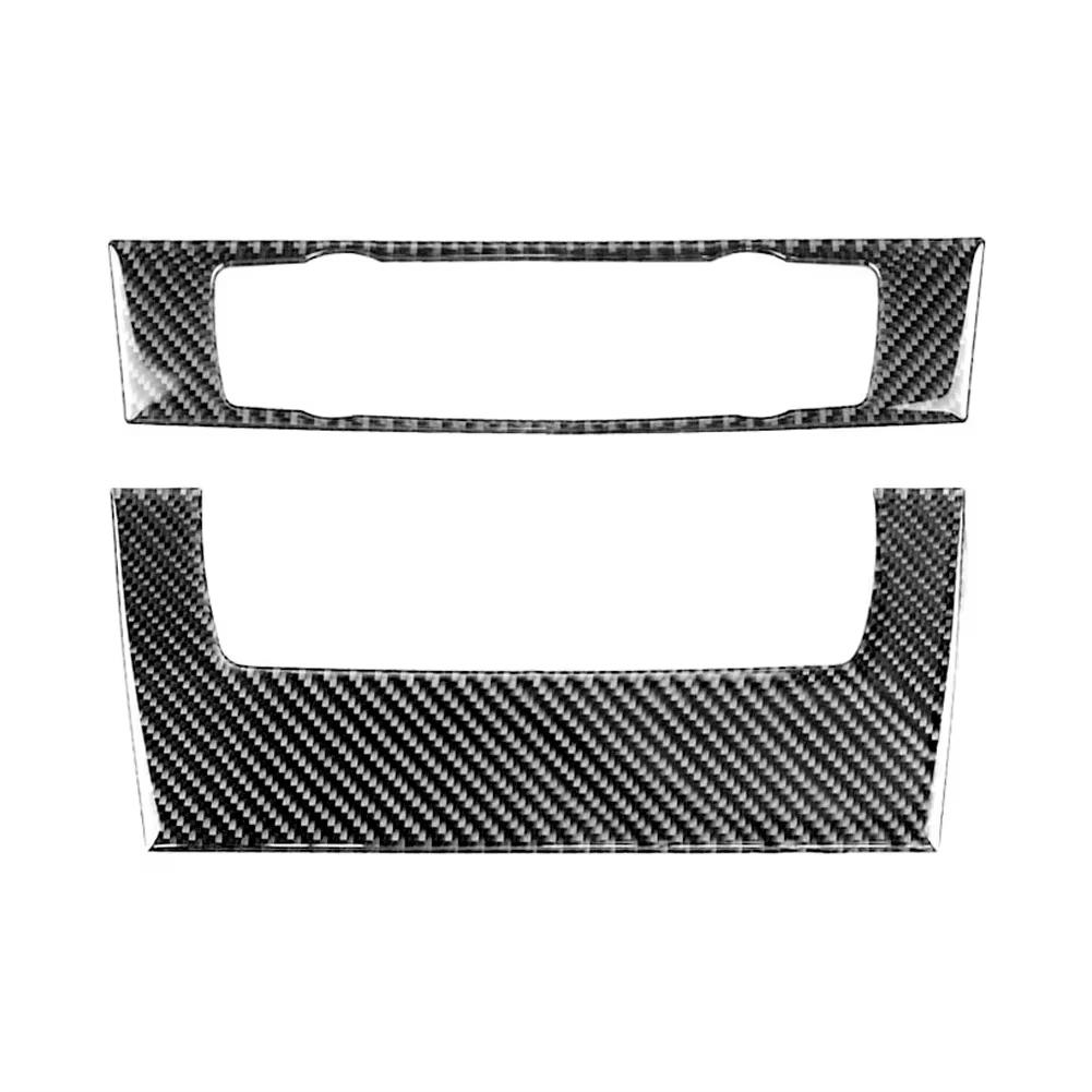 2Pcs/Set Car CD Air Conditioning Control Panel Cover Sticker Trim Carbon Fiber for BMW 3 E90 E92 2005-2012 Car Inner Accessories