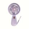 Portable Handheld Mini Fan with LED Light, USB Rechargeable, Quiet 3-Speed Cooling Fan