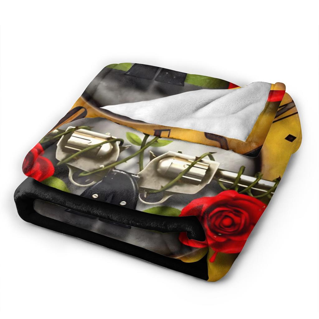 Guns N Roses Band  Blanket  Soft Warm Street Trend Plush Throw Blanket For Living Room Decorative Flannel Bedspread Bed Cover