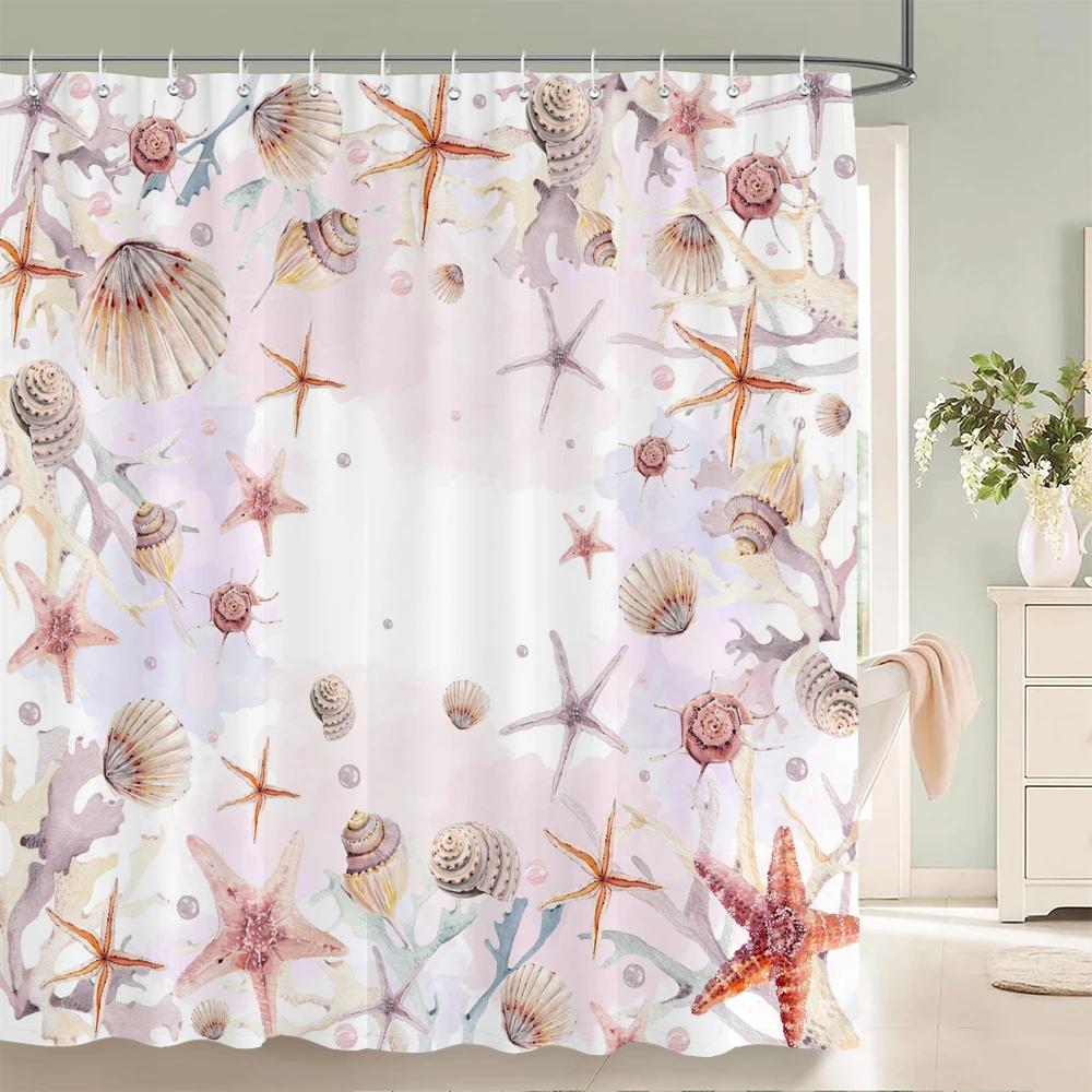 1 pack Cartoon turtle,dolphin,whale printing shower curtain partition bathroom curtain with hooks home decorative curtain