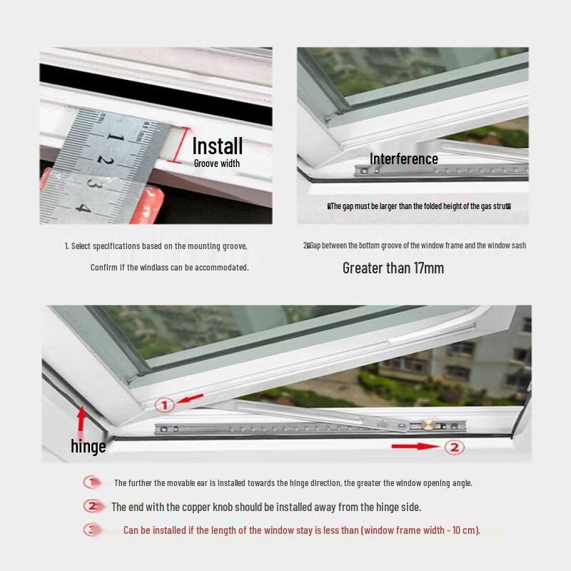 Rongyu 304 Stainless Steel No-Drill Window Stay
