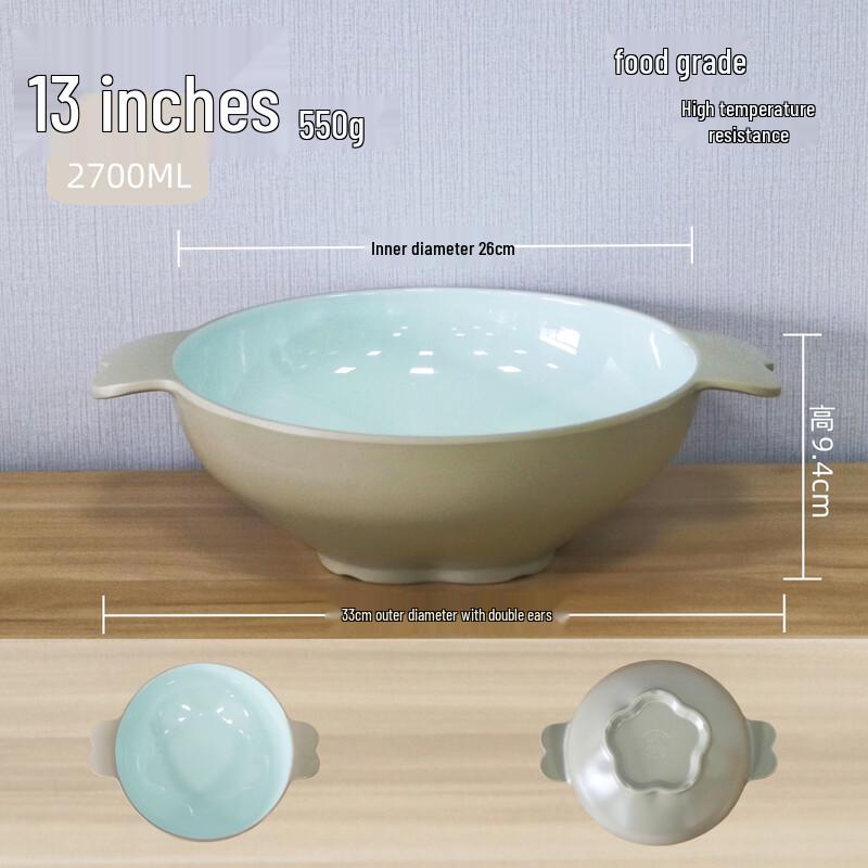Commercial Melamine Double-Handle Serving Bowls