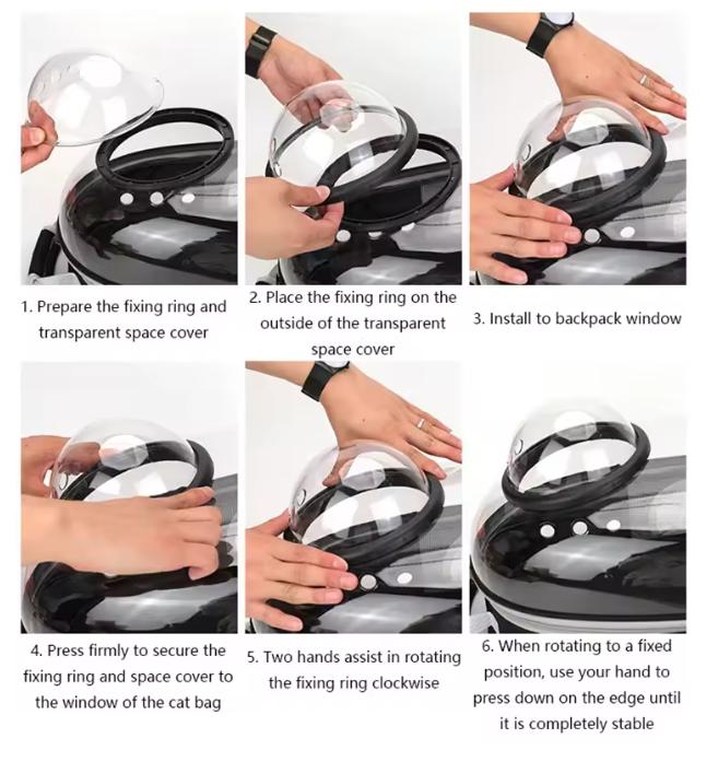Portable Cat Pet Carrier Backpack Transparent Capsule Bubble Pet Backpack Small Animal Puppy Kitty Breathable Carrier for Travel
