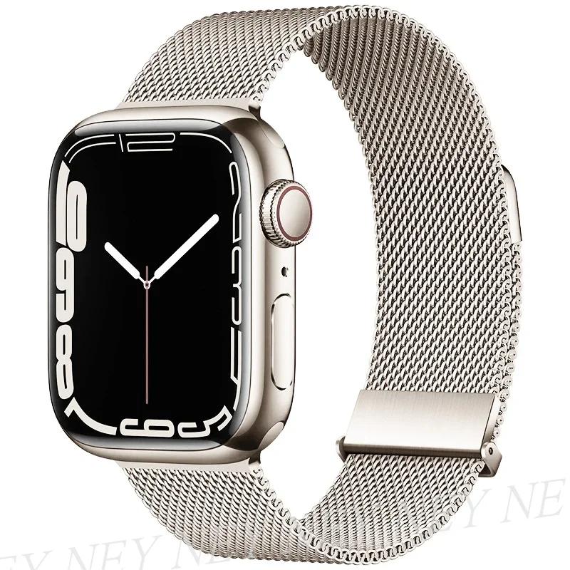 Milanese Loop for apple watch band 44mm 40mm 45mm 41mm 42-38-44 mm strap ultra 2 49mm metal bands iwatch series 9 8 7 6 SE 5 4 3
