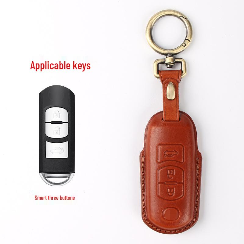 

Чехол для ключей из натуральной кожи для Mazda 3 Axela, CX-5, Atenza и CX-4