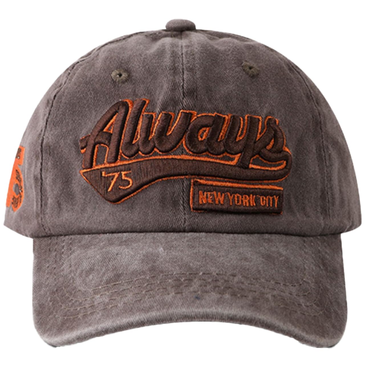 

Hat Cap Cool Denim Casual Embroidery Vintage Men Women CZ456 [White Fang] (Coffee)