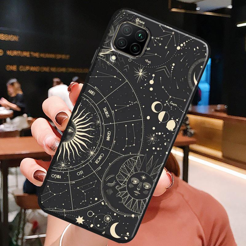 Sun Moon Star Astrological Celestial For Huawei Honor X8a X7a X9a X8 50 70 90 Lite Magic5 Pro P20 P30 P40 P50 P60 Nova 9 5T Case