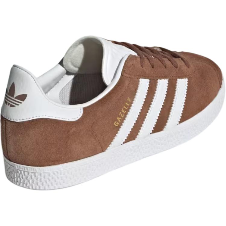 Adidas Gazelle J Preloved Brown Kids Sneakers Cloud-White Gold-Metallic IF9802