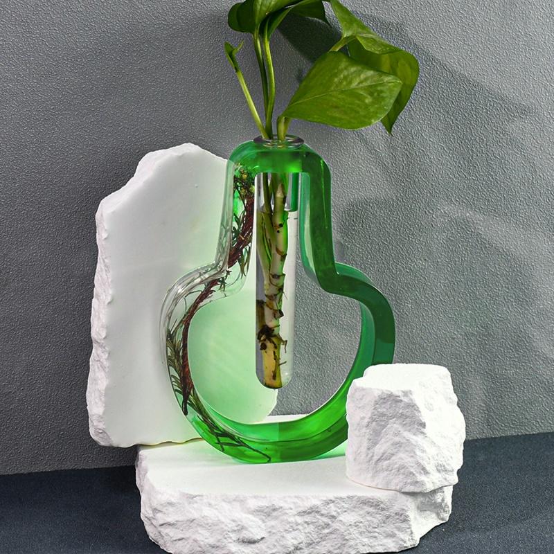 Creativity Hydroponic Silicone Mold DIY Nordic Vase Crystal Epoxy Resin Molds Craft Making Hollow Heart Shape Test Tube Vase