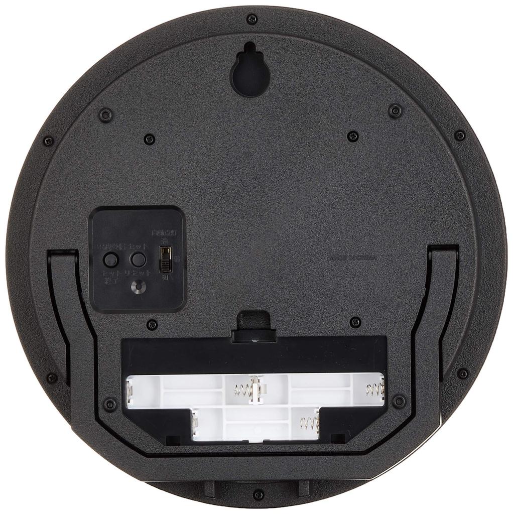 CASIO Wall Automatic Nighttime Second Hand with Can Be Used As a Wall Clock or Table Clock IQ-860NJ-1JF Clock, Radio-Controlled, Black, Analog,