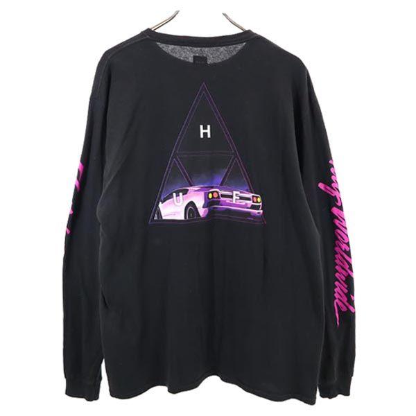 HUF Print Long Sleeve T-shirt L Black Ron T Men's Used