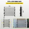 Puerta de Seguridad Plegable Individual, 216 × 214 cm(Ancho × Alto) Puerta plegable, Puerta de seguridad de acero tipo acordeón, Puerta de seguridad expandible flexible, 360° con ruedas