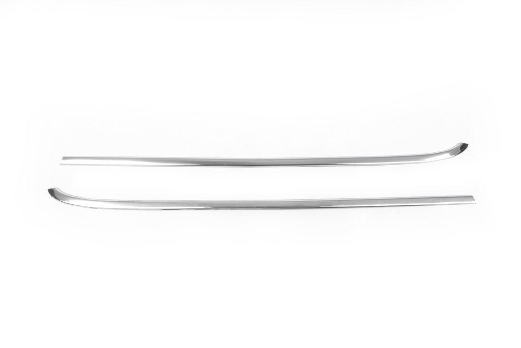 Наружняя окантовка стекол (2 шт, нерж.) OmsaLine - Итальянская нержавейка для Fiat Fiorino/Qubo