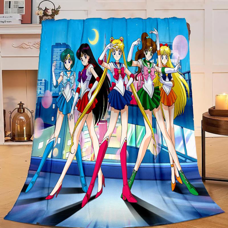 1PC Christmas anime Princess Flannel Blanket Gift, Suitable for Both Men And Women, Soft Ideal for Beds And Sofa, Birthday Or Christmas Gift