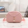 Summer new pearl pendant shell bag fashion personality wave embroidery shoulder messenger women's bag mobile phone bag